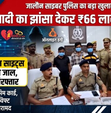 जालौन/उरई मैट्रिमोनियल साइट्स पर दूल्हा बनकर 66 लाख की ठगी करने वाले अंतरराज्यीय गिरोह का पर्दाफाश, तीन शातिर दबोचे कार,13 सिम व फर्जी दस्तावेज बरामद